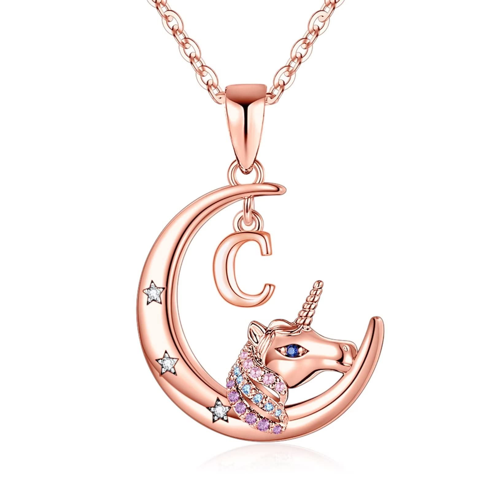 Rose gold 2024 unicorn necklace