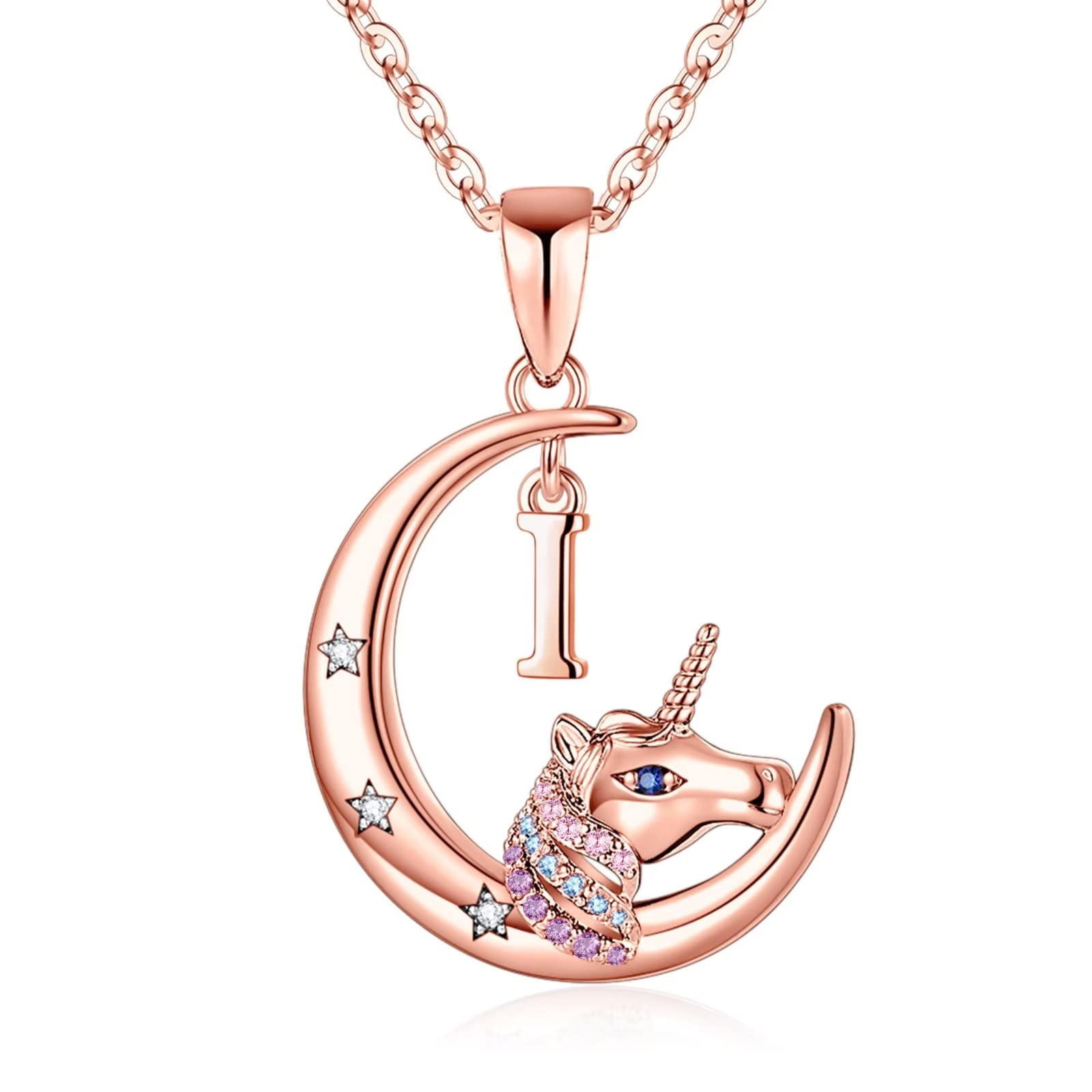 Personalized Unicorn Necklace. Little Girls Jewelry. Unicorn Gifts 18+ 2