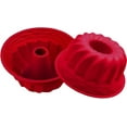 thumbnail image 1 of IELEK Silicone Fulted Pan Cake Nonstick Jello Molds Tube for Baking Cake, Jello, Gelatin, Bread, Para Gelatinas, 1 of 10