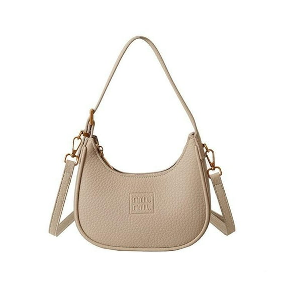 IELGY Korean version of fashion handbag, simple and versatile messenger texture niche foreign style crescent bag