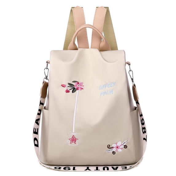 IELGY Oxford Cloth Backpack Female National Style Embroidery Fashion All-match Anti-theft Travel School Bag