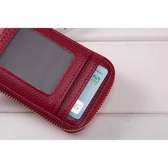 IELGY PU document ladies multi-card zipper coin purse card package