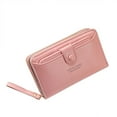 thumbnail image 1 of IELGY Solid Color Ladies Wristband Clutch Bag Fashion Korean Version Long Large-capacity Wallet, 1 of 2