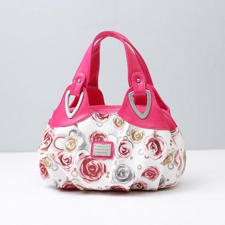 IELGY Women's Color Block Simple Handbag Fashion Trendy Rose Bag