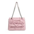 thumbnail image 1 of IELGY original ballet bow tote bag, large capacity pleated shoulder messenger bag, 1 of 1