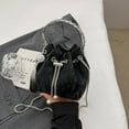 thumbnail image 1 of IELGY premium texture fringed bag, fashionable niche chain shoulder messenger bag, diamond-encrusted portable bucket bag, 1 of 2