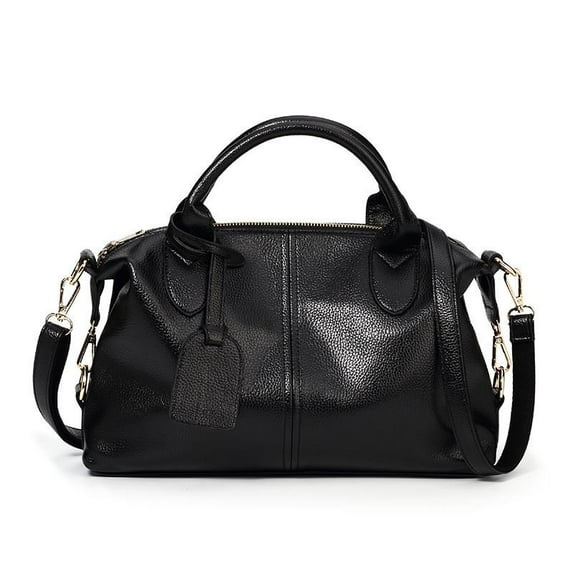 IELGY soft leather women's bag, versatile temperament Boston bag, one shoulder crossbody exquisite small bag