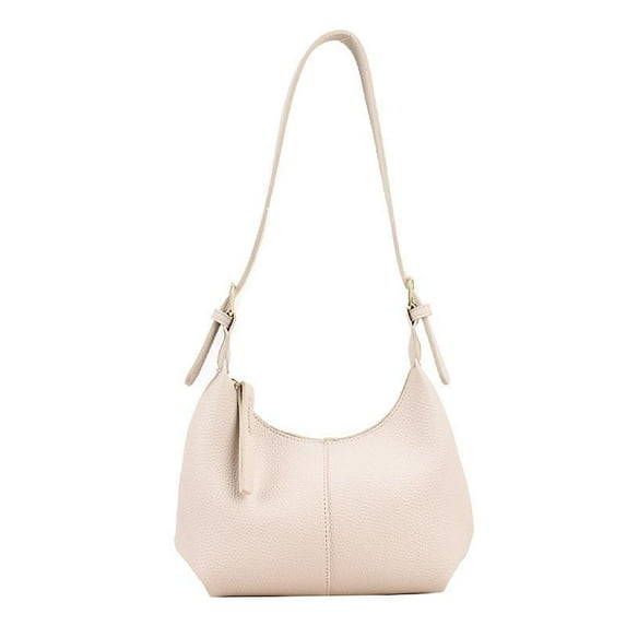 IELGY solid color PU trendy personalized daily commuting small bag, simple shoulder underarm zipper women's bag