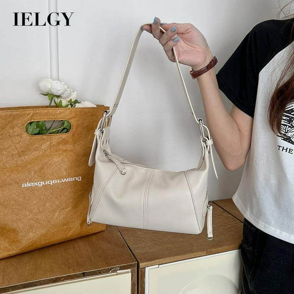 IELGY women's messenger and one shoulder bag all-match black fashion bag