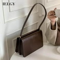thumbnail image 1 of IELGY women's niche design retro pu leather shoulder bag, 1 of 7
