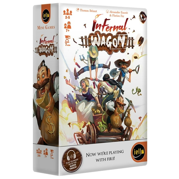 IELLO: Infernal Wagon - Quick Party Game, Complete Pre-established Objectives To Prove your Team Skill, Family Game, Ages 7+, 2-5 Players, 7 Minute Play Time