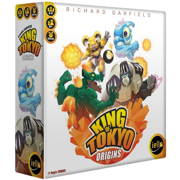 IELLO: King of Tokyo: Origins - Family-Friendly Dice & Strategy Board Game, Battling Monsters-Robots-Aliens, 4 New Monsters, Ages 8+, 2-4 Players