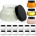 thumbnail image 1 of IEMIEBSHA 16 Pack 8 Oz Plastic Jars with Lids, Clear Body Scrub Jars Empty Refillable Containers Round Low Profile Samples Jars for Makeup, Body Butter, Creams, Slime, Travel Storage, 1 of 9
