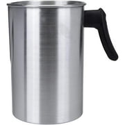 IEMIEBSHA 4 Pounds Candle Making Pouring Pot, Aluminum Construction Candle Making Pitcher Dripless Pouring Spout Wax Melting Pot with Heat-Resisting Handle
