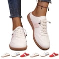 thumbnail image 1 of IEMIEMIEM Backless Trainers for Women Slip-On Mule Sneakers Breathable Open Back Lace-Up Casual Walking Shoes Retro Tennis Shoes 8 wide, 1 of 6