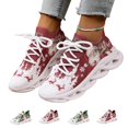 thumbnail image 1 of IEMIEMIEM Christmas Theme Sneakers for Mens Womens Running Festive Sports Shoes with Santa Claus Design Breathable Athletic Tennis Shoes 6 wide, 1 of 8
