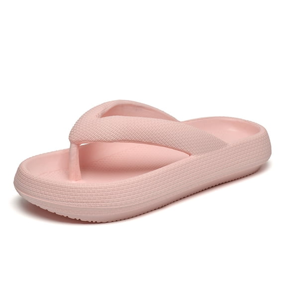IEMIEMIEM Cloud Flip Flops for Women Orthopedic Cloud Slides for Women Comfortable Soft Slides Pillow Sandals for Indoor Outdoor Pink 9 Wide
