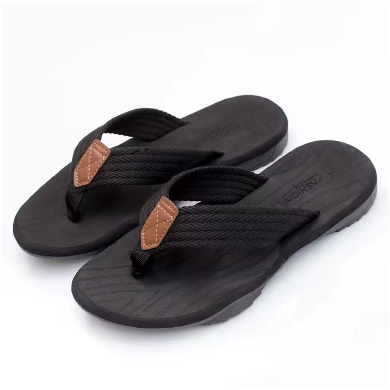 Men\'s Black Red Sport Flip Flops Comfort Orthotic Thong Sandals Arch Support Amazon.com | proutdor Men main image 2