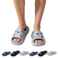 thumbnail image 1 of IEMIEMIEM Mens Shower Shoes Quick-Dry Bathroom Slippers with Drainage Hole Non-Slip Gym Slides Arch Support Pool Shower Sandals for Dorms 7-7.5 wide, 1 of 5