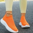 thumbnail image 1 of IEMIEMIEM Orthopedic Casual Shoes for Women Arch Support Nurse Shoes Lightweight Slip on Non Slip Hiking Shoes Knitted Mesh Stretch Comfortable 2026 New Orthopedic Shoes Orange 5.5 Wide, 1 of 4