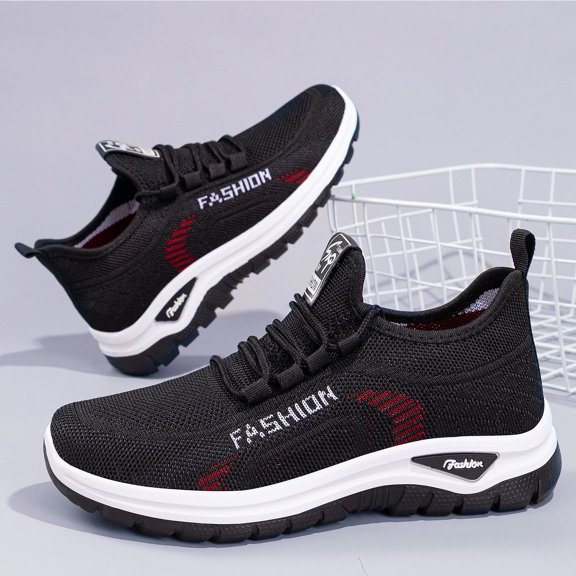 IEMIEMIEM Orthopedic Casual Shoes for Women Arch Support Slip on Non Slip Nurse Shoes Breathable Knitted Mesh Stretch Server Shoes Comfort 2026 Foam Shoes Black 5.5 Wide
