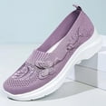 thumbnail image 1 of IEMIEMIEM Orthopedic Casual Shoes for Women Arch Support Work Shoes Breathable Non Slip Bow & Floral Slip on Volleyball Shoes Mesh Stretch Soft 2026 Orthopedic Shoes Purple 7 Wide, 1 of 3
