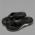 thumbnail image 1 of IEMIEMIEM Orthopedic Flip Flops Women with Arch Support Sandals for Women Arch Support Walking Sandal Pillow Soft Summer Slides Comfortable Beach Sandals Non-Slip Comfort Shoes Black 10.5-11 Wide, 1 of 5