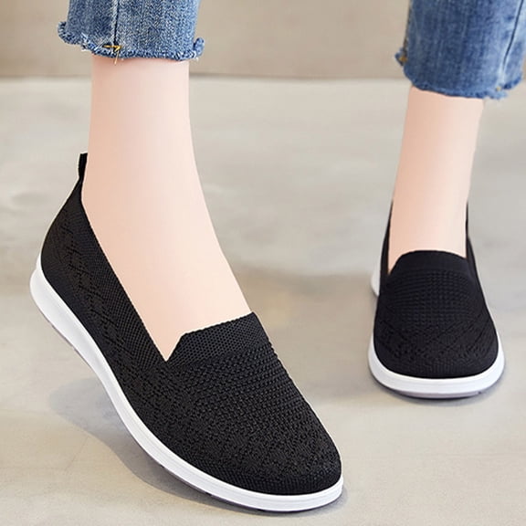 IEMIEMIEM Orthopedic Shoes for Women Arch Support Slip on Non Slip Work Shoes Wide Width Mesh Stretch Work Shoes Comfort 2026 Foam Shoes Purple 8 Wide