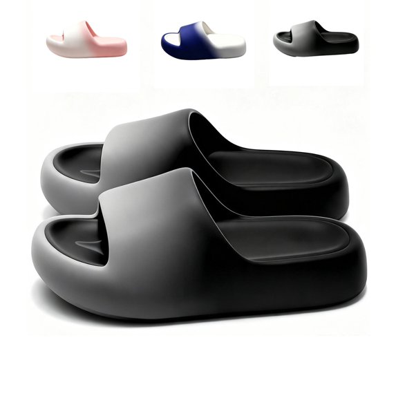 IEMIEMIEM Pillow Slippers Lightweight House Slides Shower Sandals Cushioned Thick Sole Beach Sandal Comfort Bathroom Shower Slipper for Indoor Outdoor 7.5-8 wide