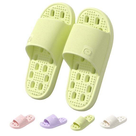 IEMIEMIEM Shower Shoes for Women with Drain Holes Non Slip Quick Dry Bathroom Slippers Comfortable Shower Sandals College Dorm Gym Pool Indoor Outdoor 7-8 wide