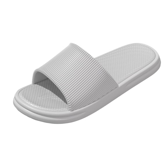 IEMIEMIEM Shower Shoes for Women Men Slip On Comfortable Home Slides Quick Drying Non Slip Bathroom Shoes Indoor Outdoor Slipper Spa Gym Pool Beach Vacation Sandal Gray 5.5/6.5 Wide