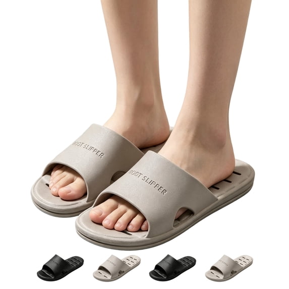 IEMIEMIEM Shower Shoes for Men with Drain Holes Quick Drying Non Slip Bathroom Slippers College Dorm Sandals Pool Slides 9 wide