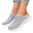 thumbnail image 1 of IEMIEMIEM Slip on Mesh Sneakers for Women Closed Toe Slides Comfortable Slippers Walking Shoes Breathable Sandals Outdoor Casual Open Back Clogs and Mules Gray 6.5 Wide, 1 of 8