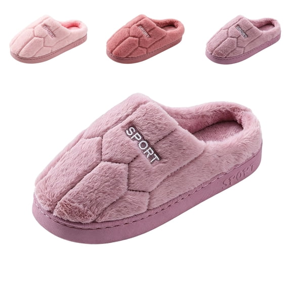 IEMIEMIEM Slippers for Women Orthopedic Soft Slippers Cute Fuzzy Slipper Memory Foam House Shoes Indoor Outdoor Winter 6-6.5 wide