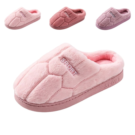 IEMIEMIEM Slippers for Women Orthopedic Soft Slippers Cute Fuzzy Slipper Memory Foam House Shoes Indoor Outdoor Winter 7-7.5 wide