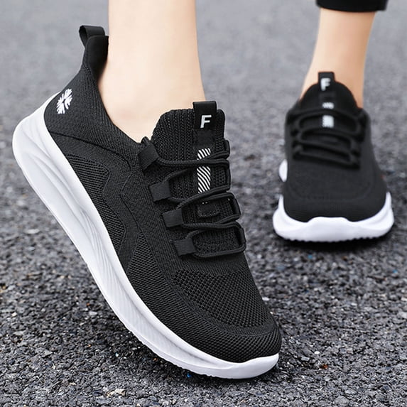 IEMIEMIEM Wide Toe Box Shoes for Women Extra Wide Width Sneakers Air Cushion Road Running Shoes Tennis Gym Workout Training Shoes Breathable 2026 New Walking Shoes with Arch Support Black 7 Wide