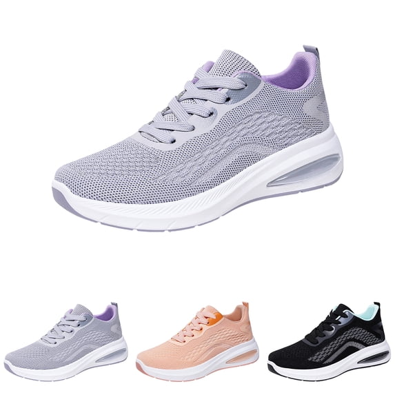 IEMIEMIEM Wide Walking Shoes for Women Arch Support Orthotic Tennis Sneakers for Plantar Fasciitis Foot Knee Pain Relief Gray 7.5 Wide