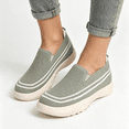 thumbnail image 1 of IEMIEMIEM Women Mesh Orthopedic Shoes Slip On Comfort Knit Non Slip Loafer Breathable Wide Width Walking Shoes Green 7.5 Wide, 1 of 4