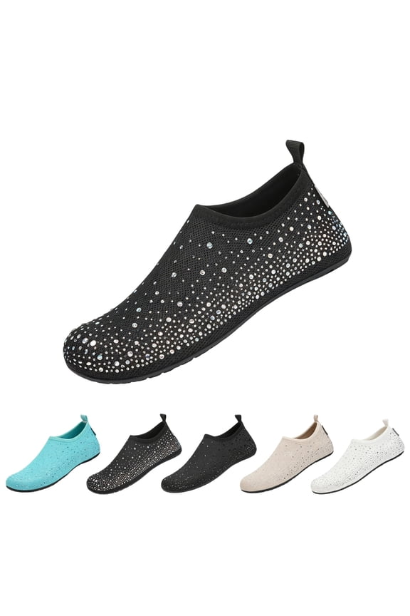 Women's Barefoot Water Shoes 2026 Travel House Comfortable Slio on Slippers for Indoor Outdoor Aqua Socks for Beach Swim Surf Yoga Dancing Camping Must Haves Gray 9 Wide