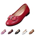thumbnail image 1 of IEMIEMIEM Women's Bow Ballet Flats 2026 Rhinestone Breathable Comfortable Round Toe Slip On Casual Shoes Non Slip Work Walking Shoes Red 6.5 Wide, 1 of 6
