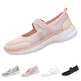 thumbnail image 1 of IEMIEMIEM Women's Knitted Platform Mary Jane Orthopedic Sneakers 2026 Fashion Adjustable Lightweight Breathable Working Nurse Shoes,Comfortable Non-Slip Soft Sole Casual Walking Shoes Pink 8 Wide, 1 of 7