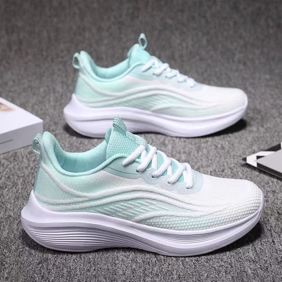 IEMIEMIEM Women's Orthopedic Shoes Casual Walking Shoes Comfortable Cushioned Running Shoes Non Slip Slip On Tennis Shoes Fashionable Sports Shoes Suitable for Fitness and Sports Green 7.5 Wide