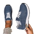 thumbnail image 1 of IEMIEMIEM Women's Platform Canvas Sneaker 2026 Casual Lace up Stylish Tennis Running Retro Classic Trainers Non Slip Walking Fashion Sneakers Dark Gray 7.5 Wide, 1 of 6