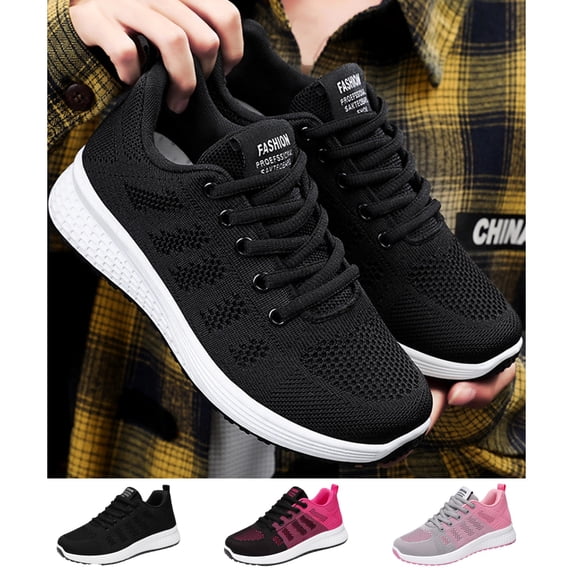 IEMIEMIEM Women's Sneakers Walking Shoes Lightweight Tennis Breathable Mesh Athletic Running Shoes for Gym, Work and Casual Daily Wear 7.5 wide
