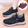 thumbnail image 1 of IEMIEMIEM Women's Winter Fur Lined Arch Support Sneakers Fashion mesh Upper Comfortable Warm Non-Slip Lightweight Hook & Loop Platform Walking Sport Shoes 7.5 wide, 1 of 5