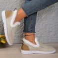 thumbnail image 1 of IEMIEMIEM Women's Winter Warm Slippers Comfortable Faux Fur Non Slip Lining Slip-On House Shoes Indoor Outdoor Anti-Slip Winter Booties Beige 9 Wide, 1 of 7