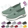 thumbnail image 1 of IEMIEMIEM Women's Woven Orthopedic Breathable Soft Shoes 2026 Fashion Lightweight Comfortable Mesh Stretch Sneakers,Go Walking Slip on Diabetic Foam Shoes Army Green 8 Wide, 1 of 8