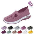 thumbnail image 1 of IEMIEMIEM Women's Woven Orthopedic Breathable Soft Shoes 2026 New Lightweight Comfortable Mesh Stretch Sneakers,Go Walking Slip on Diabetic Foam Shoes Deep Purple 7 Wide, 1 of 8