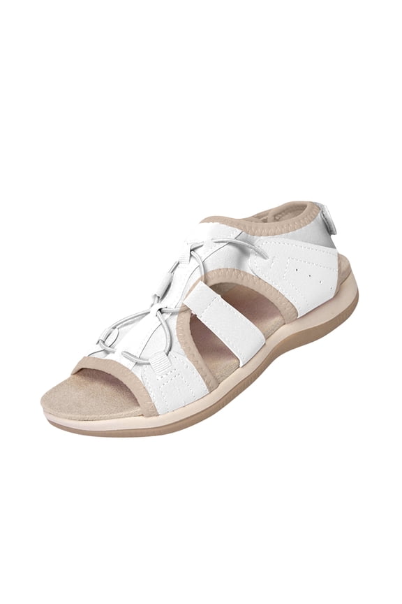 Womens Hiking Sandals Orthopedic Shoes 2026 Comfortable Walking Sandals Summer Slip On Breathable with Arch Support White 7.5 Wide