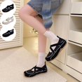 thumbnail image 1 of IEMIEMIEM Womens Mary Jane Sneakers Ballet Flats Comfort Slip On Retro Casual Shoes with Cushioning Adjustable Ankle Strap Lightweight Footwear 6.5 wide, 1 of 7